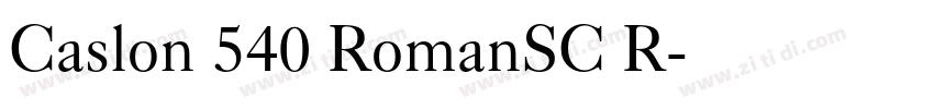 Caslon 540 RomanSC R字体转换